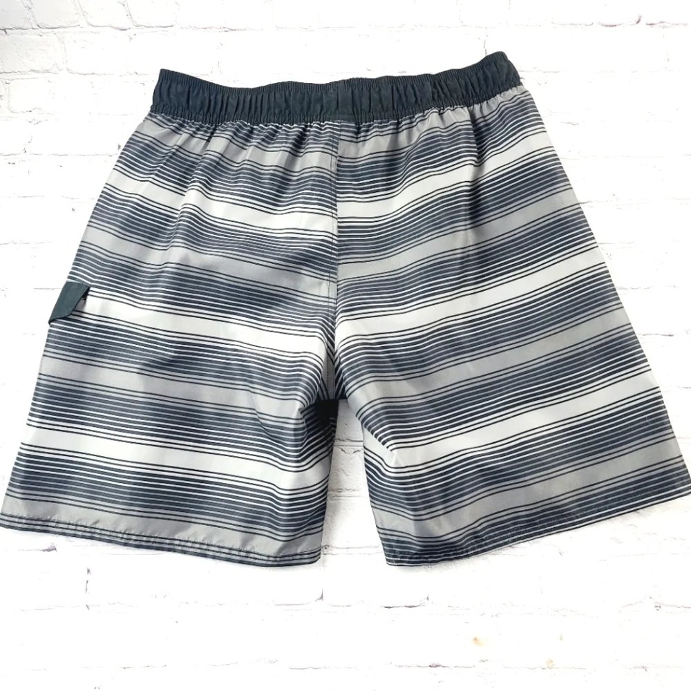 Adidas Icon 2.0 Men's Size Large Swim Shorts Trunks Charcoal Stripe